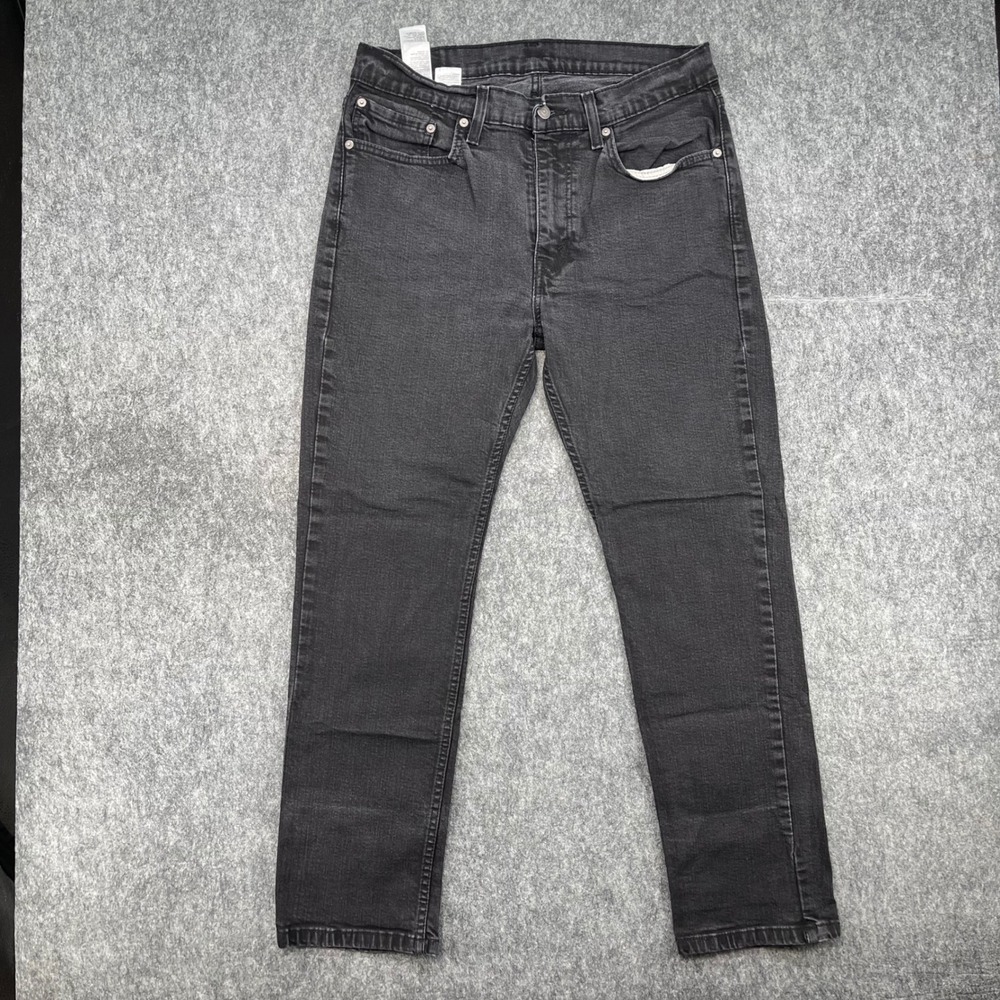 Levis 514 Jeans Mens 32x30 Straight Fit Faded Black Denim Regular